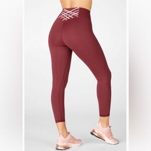Boost PowerHold® High-Waisted 7/8 Legging (Color: Rust/Dusty Cedar/Pearl Pink)